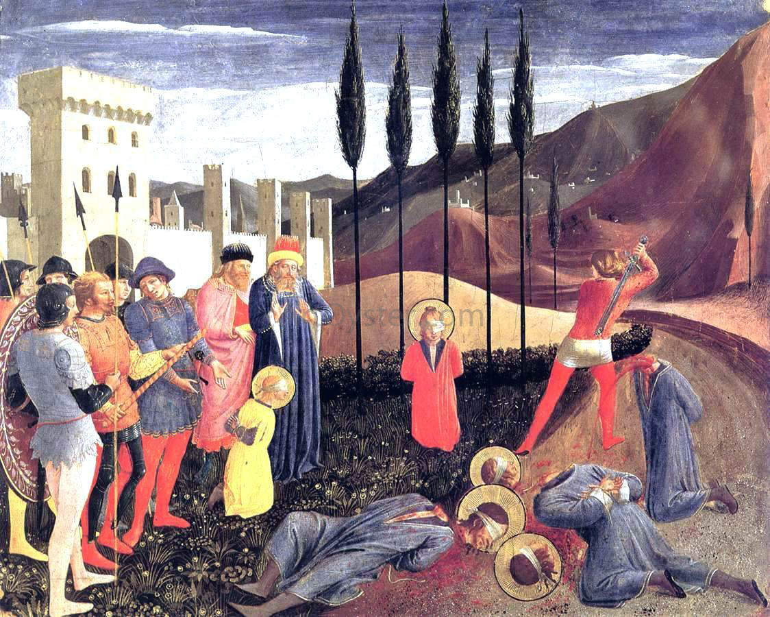 Fra Angelico Beheading of Saint Cosmas and Saint Damian (San Marco Altarpiece) - Canvas Print