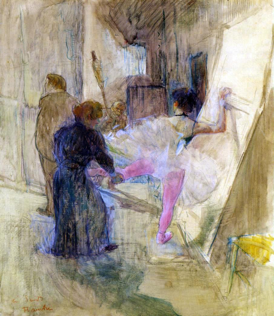 Henri De Toulouse-Lautrec Behind the Scenes - Canvas Print