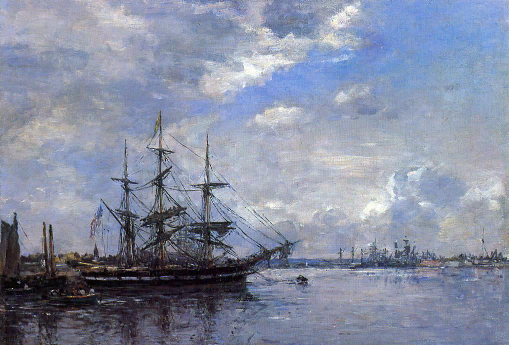 Eugene-Louis Boudin Belgique - L'Escaut, Tournant - Canvas Print