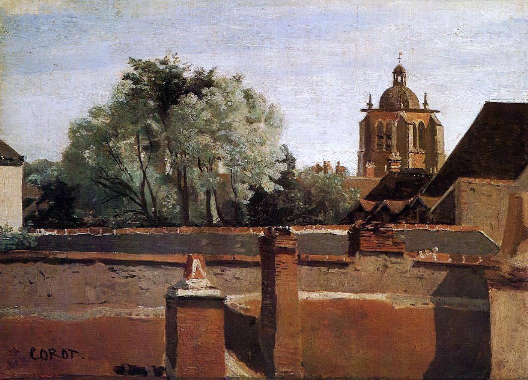 Jean-Baptiste-Camille Corot Bell Tower of the Church of Saint-Paterne at Orleans - Canvas Print