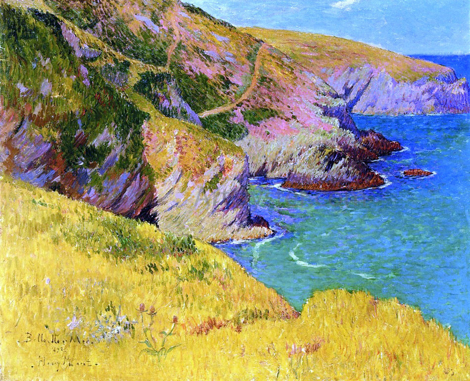 Henri Moret Belle-ile-en-Mer, Cliffs - Canvas Print