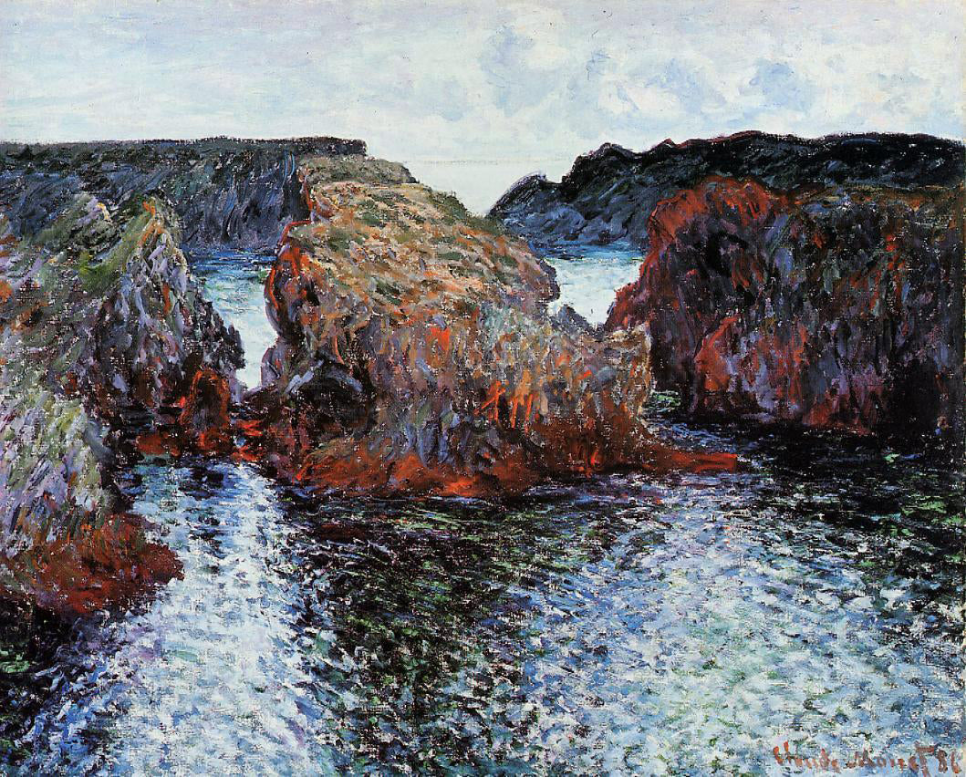 Claude Oscar Monet Belle-Ile, Rocks at Port-Goulphar - Canvas Print