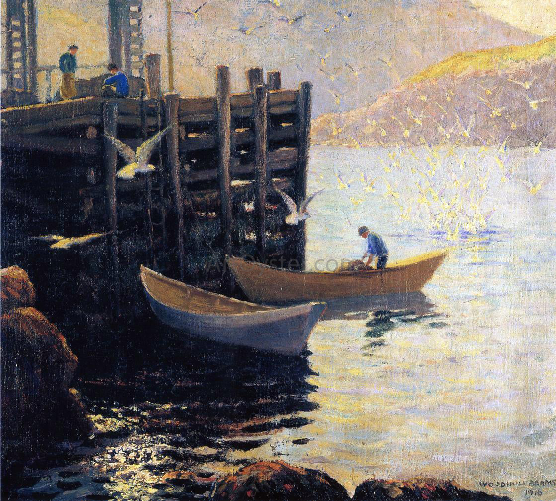 Woodhull Adams Below the Wharf - Canvas Print