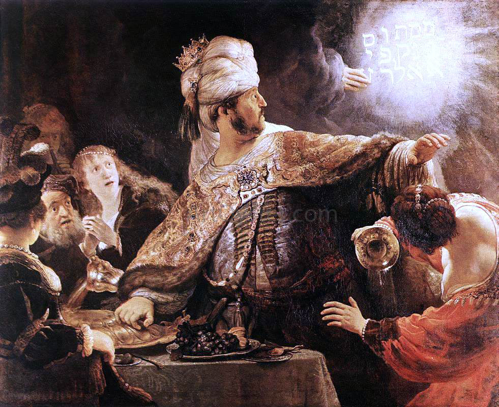 Rembrandt Van Rijn Belshazzar's Feast - Canvas Print