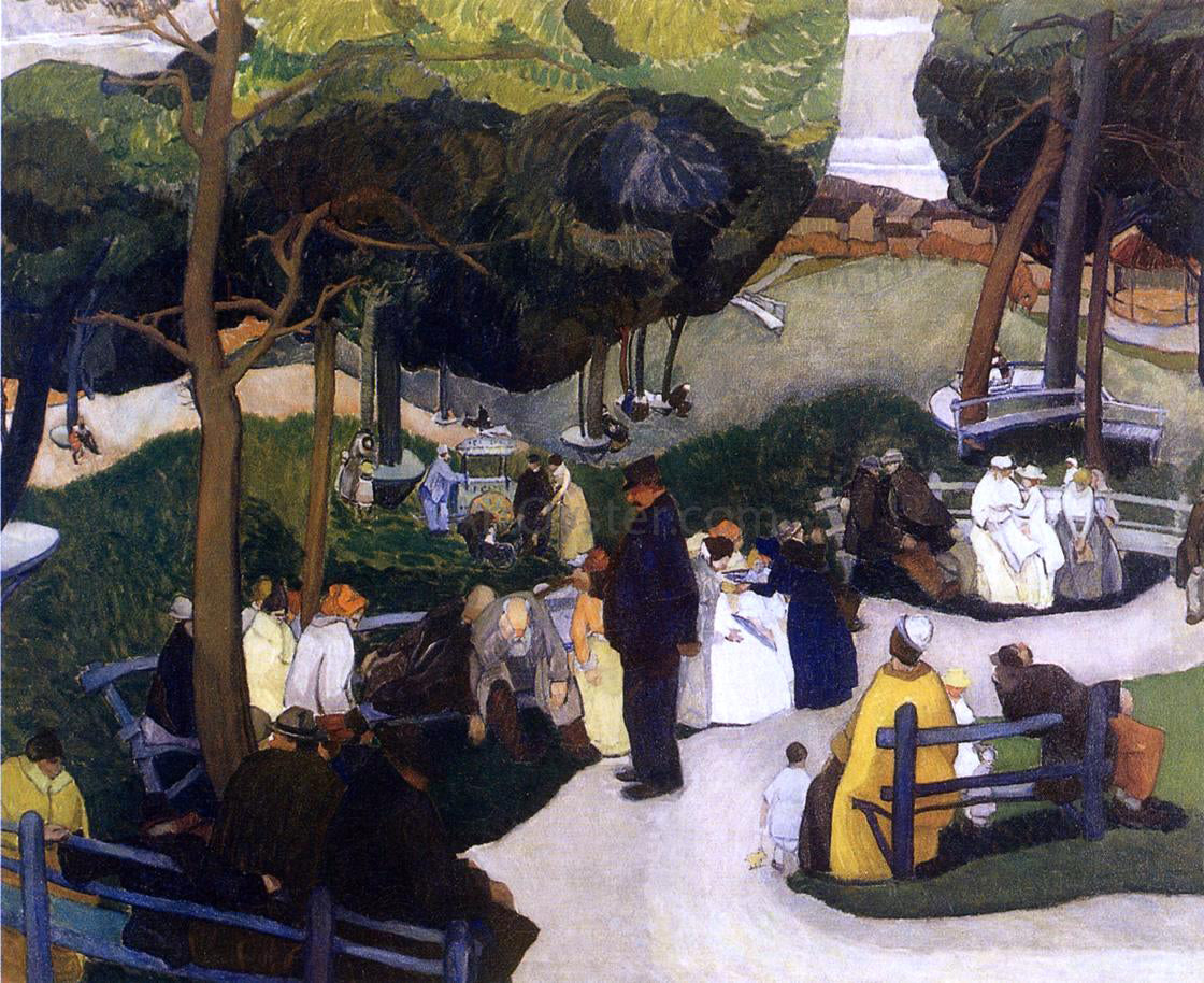 Anthony Angarola Bench Lizards - Canvas Print