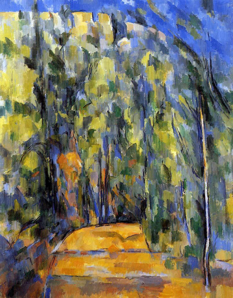 Paul Cezanne Bend in the Forest Road - Canvas Print
