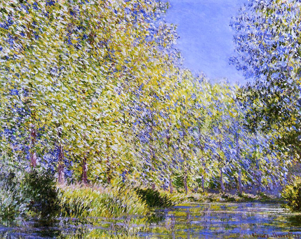 Claude Oscar Monet Bend in the River Epte - Canvas Print