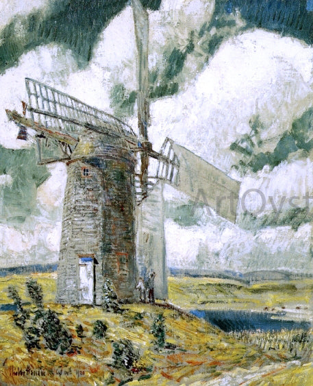 Frederick Childe Hassam Bending Sail on the Old Mill - Canvas Print