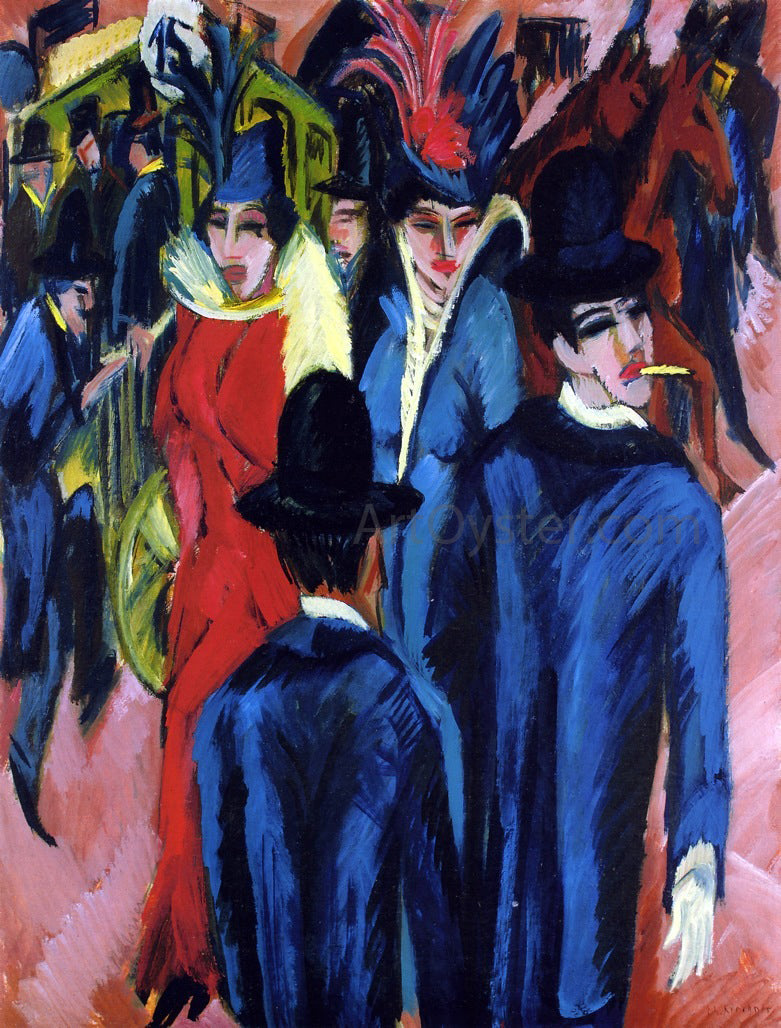 Ernst Ludwig Kirchner Berlin Street Scene - Canvas Print