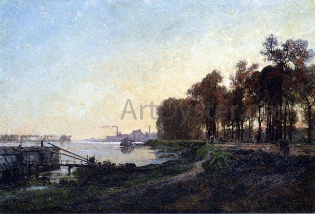 Alexandre-Rene Vernon Beside the River - Canvas Print