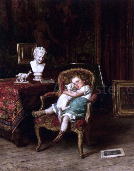Theophile-Emmanuel Duverger Best Friends - Canvas Print