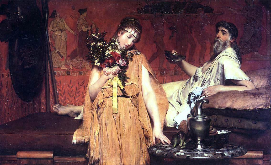 Sir Lawrence Alma-Tadema Between Hope and Fear - Canvas Print