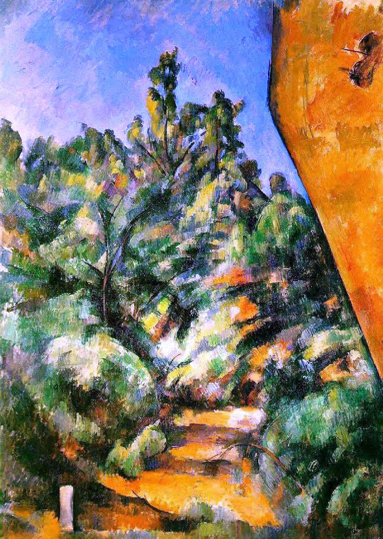 Paul Cezanne Bibemus - the Red Rock - Canvas Print