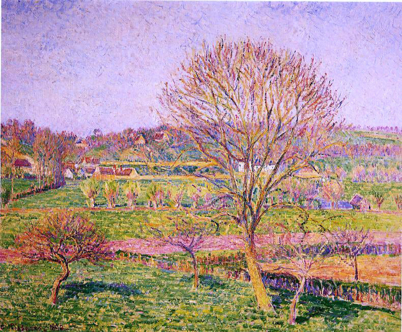 Camille Pissarro Big Walnut Tree at Eragny - Canvas Print