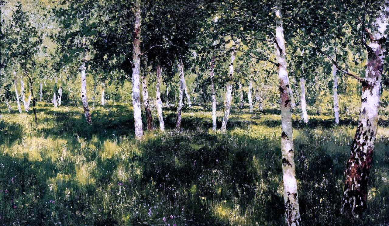 Isaac Ilich Levitan Birch Grove - Canvas Print