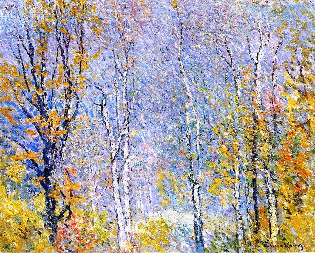 John Joseph Enneking Birches - Canvas Print
