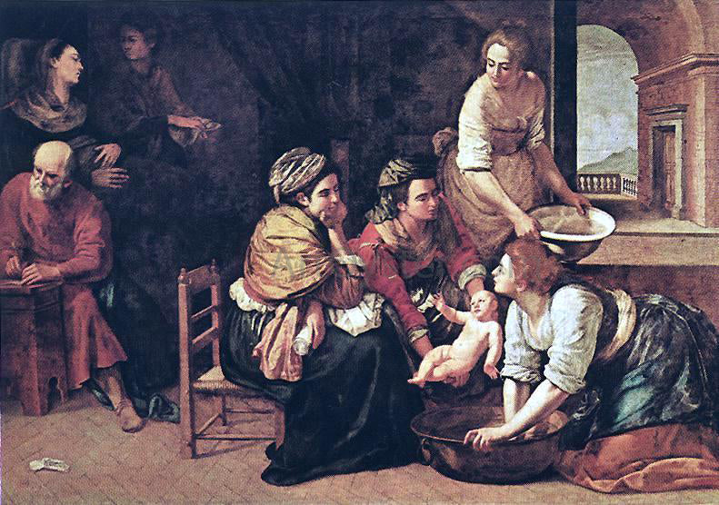 Artemisia Gentileschi Birth of St John the Baptist - Canvas Print