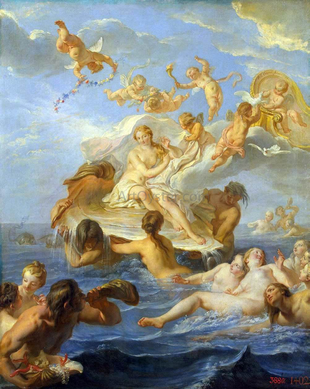 Noel-Nicolas Coypel Birth of Venus - Canvas Print