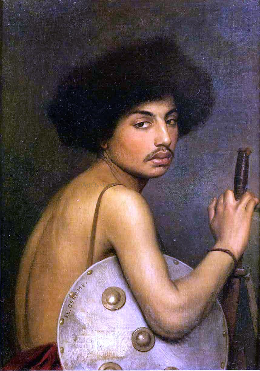 Jean-Leon Gerome Bishari, Bust of a Warrior - Canvas Print