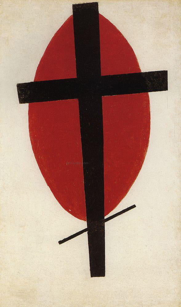 Kazimir Malevich Black Cross on a Red Oval - Canvas Print