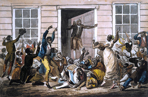 Pavel Petrovich Svinin Black Methodists Holding a Prayer Meeting - Canvas Print