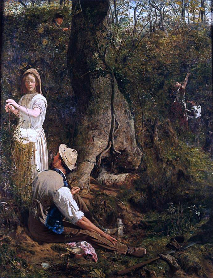 Thomas Wade Blackberry Gatherers - Canvas Print