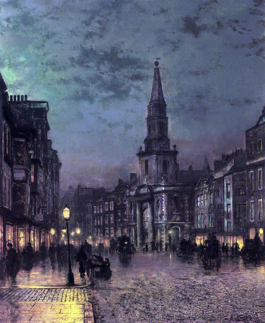 John Atkinson Grimshaw Blackman Street, Borough, London - Canvas Print