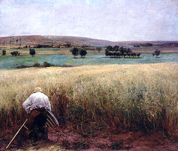Jules Bastien-Lepage Bles Murs - Canvas Print