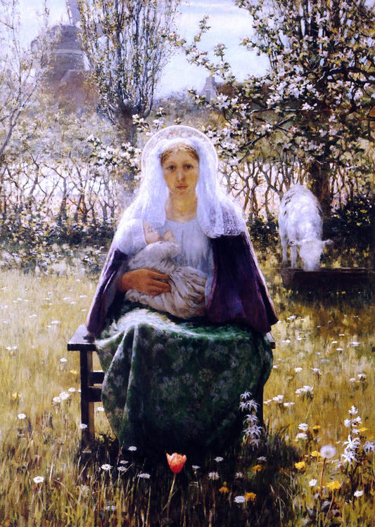 George Hitchcock Blessed Mother - Canvas Print
