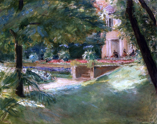 Max Liebermann Blick auf die Blumenterasse im Wannseegarten Nach Sudwesten - Canvas Print