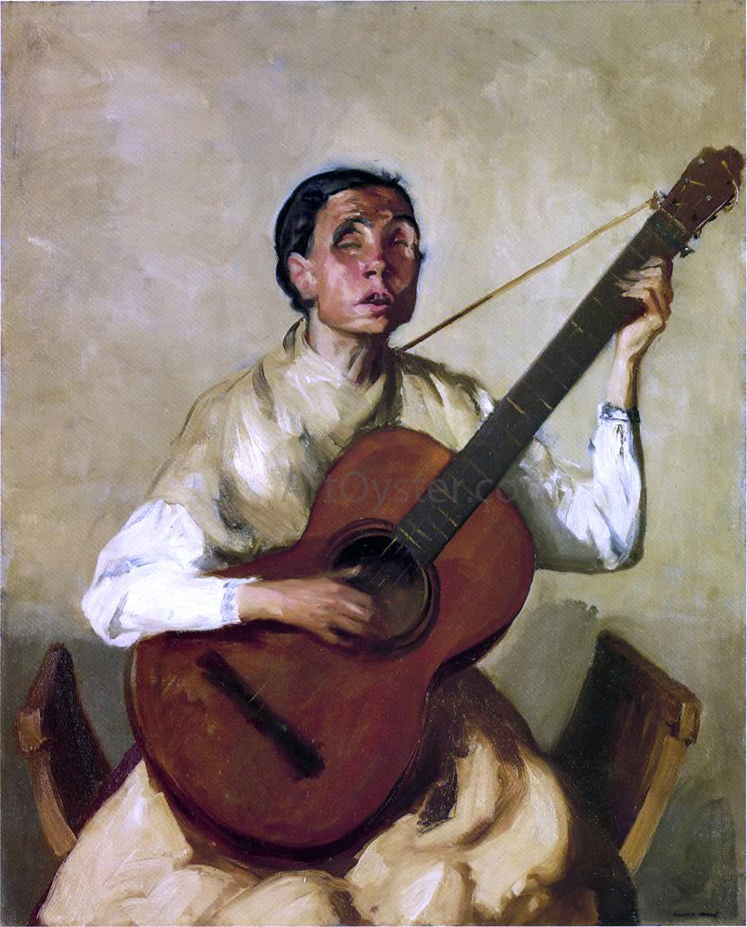 Robert Henri Blind Spanish Singer - Canvas Print