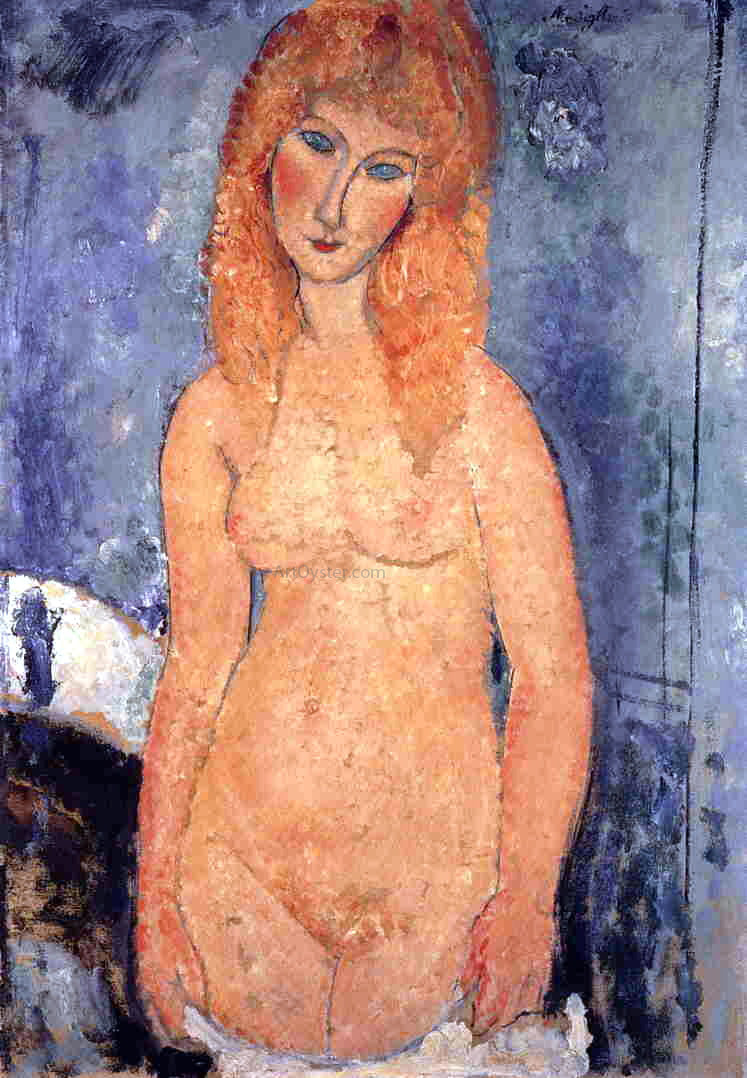 Amedeo Modigliani Blonde Nude - Canvas Print