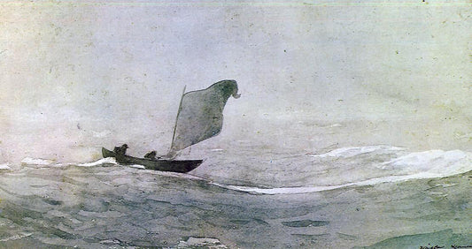 Winslow Homer Blown Away - Canvas Print