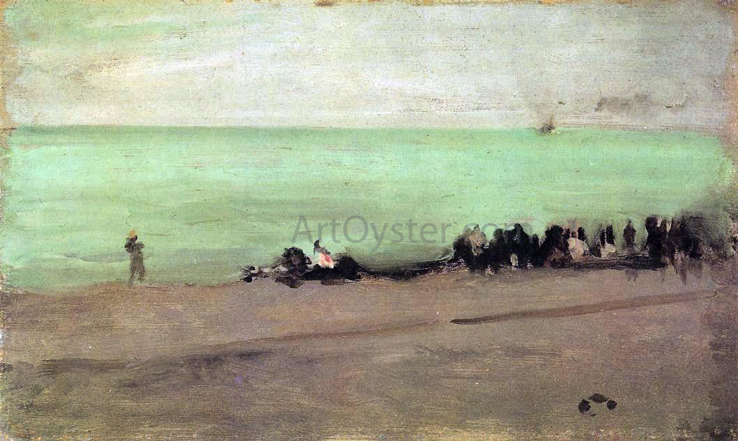 James McNeill Whistler Blue and Silver: Boat Entering Pourville - Canvas Print