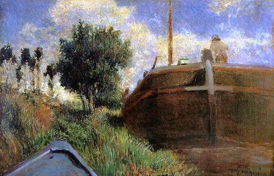Paul Gauguin Blue Barge - Canvas Print