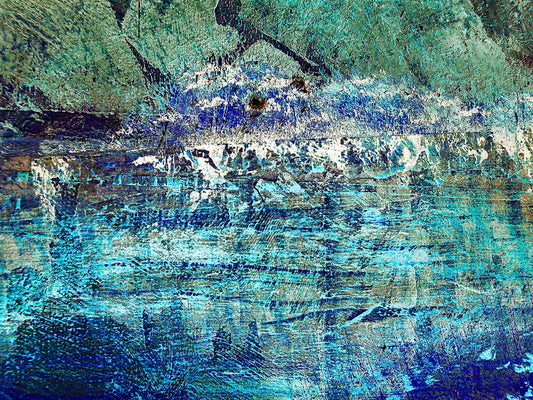 Our Original Collection Blue Cliff Abstract - Canvas Print