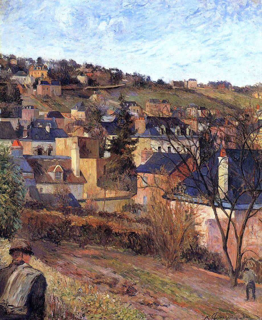 Paul Gauguin Blue Roofs, Rouen - Canvas Print