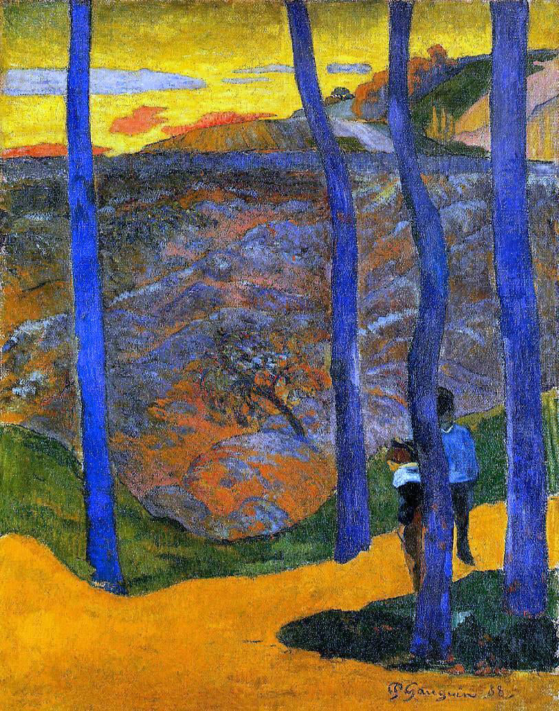 Paul Gauguin Blue Trees - Canvas Print