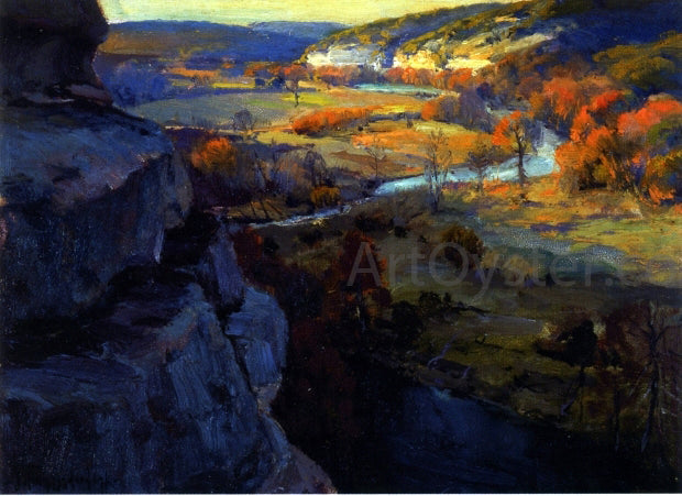 Julian Onderdonk Bluffs on the Guadalupe River, 17 Miles Above Kerryville Texas - Canvas Print