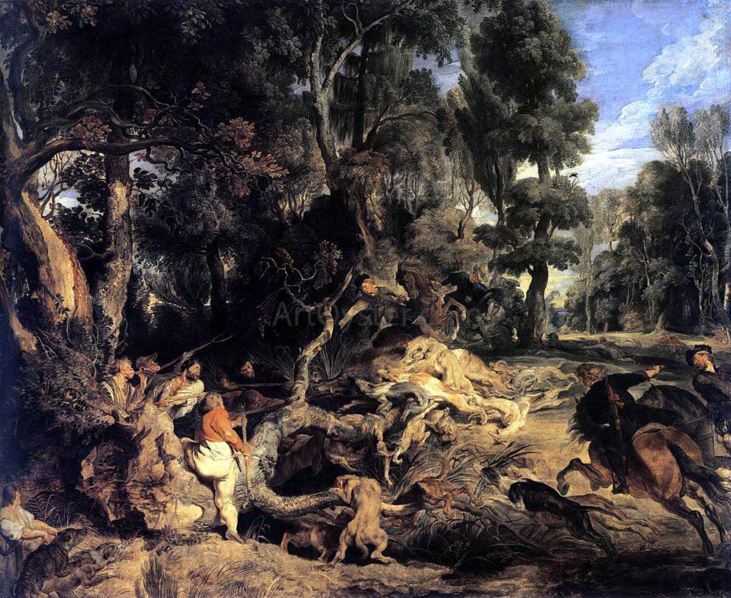Peter Paul Rubens Boar Hunt - Canvas Print