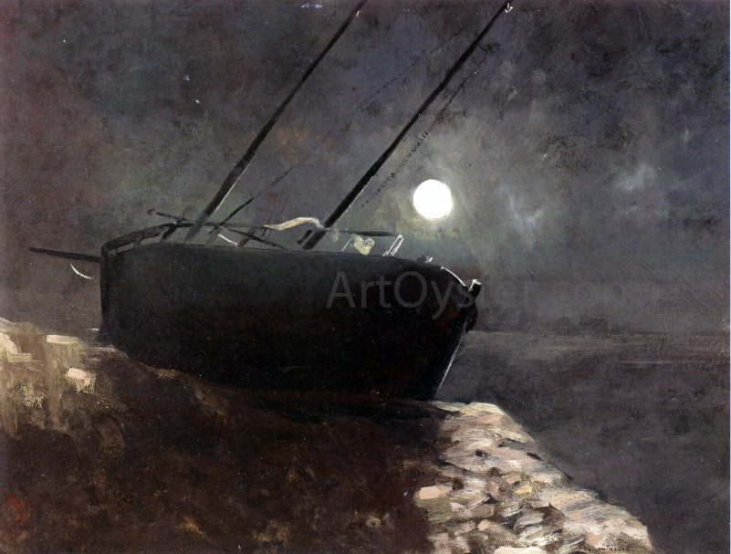 Odilon Redon Boat in the Moonlight - Canvas Print