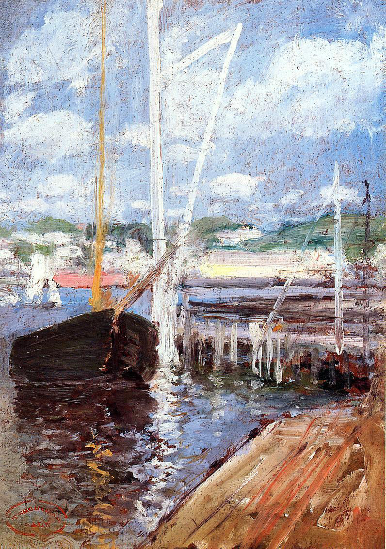 John Twachtman Boat Landing - Canvas Print