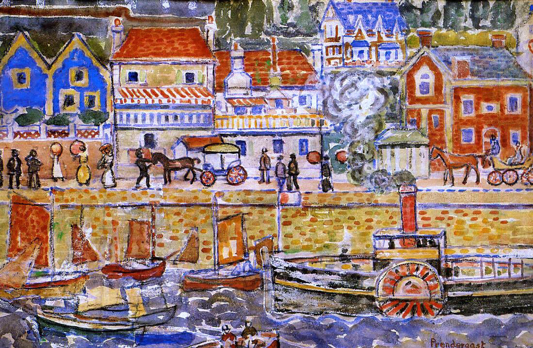 Maurice Prendergast Boat Landing, Dinnard - Canvas Print