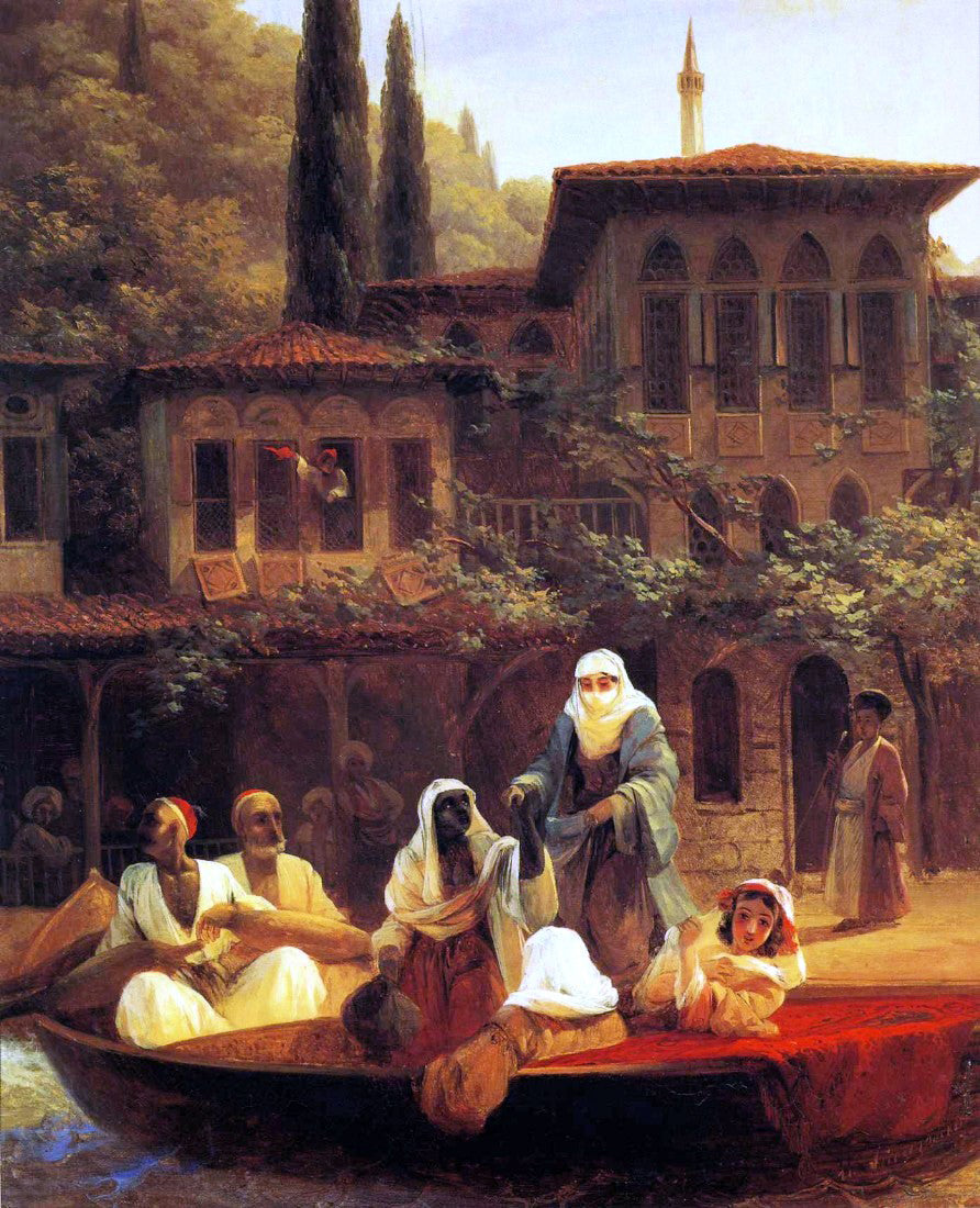 Ivan Constantinovich Aivazovsky Boat Ride by Kumkapi in Constantinople - Canvas Print