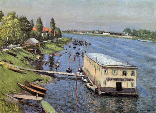 Gustave Caillebotte A Boathouse in Argenteuil - Canvas Print