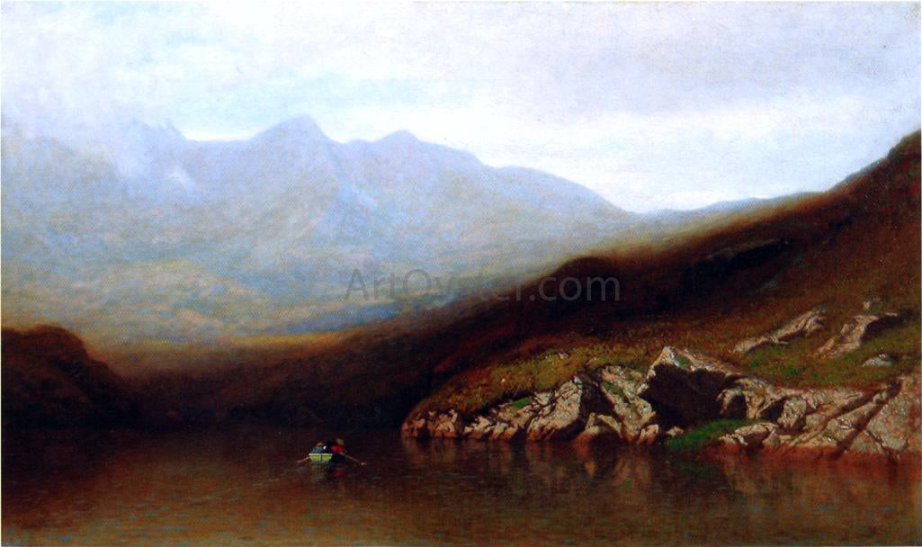 Alexander Helwig Wyant Boating in the Adirondacks - Canvas Print