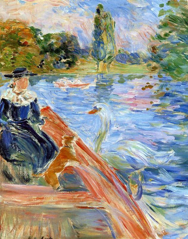 Berthe Morisot Boating on the Lake - Canvas Print