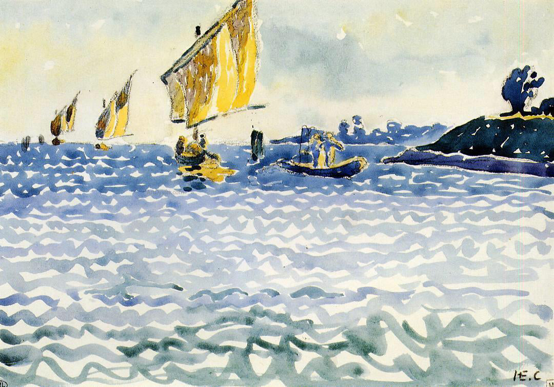 Henri Edmond Cross Boats - Canvas Print