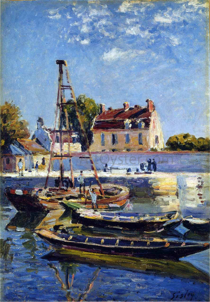 Alfred Sisley Boats - Canvas Print