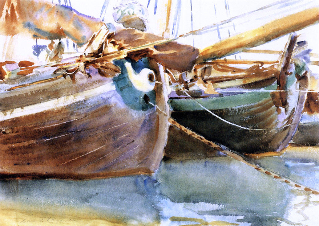 John Singer Sargent Boats, Venice - Canvas Print